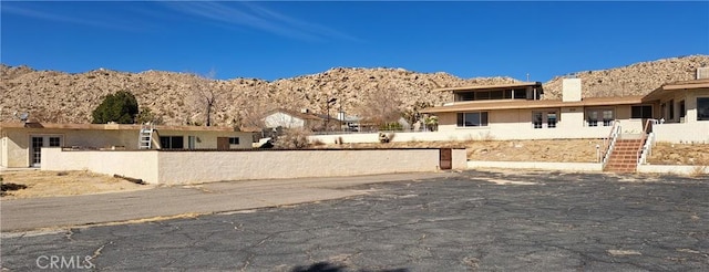 view of road featuring a mountain view