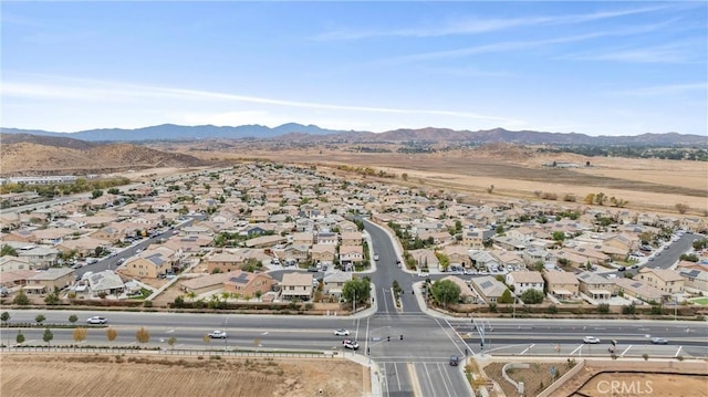 aerial view featuring a mountain view