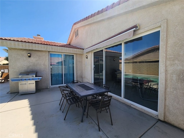 view of patio with grilling area