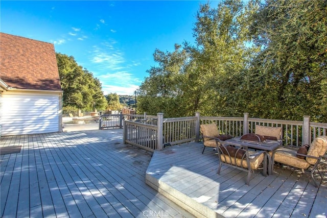 view of wooden deck