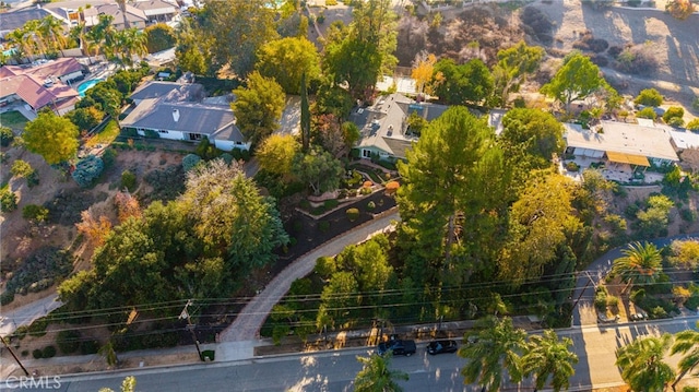 bird's eye view featuring a residential view