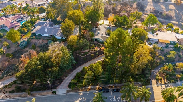 bird's eye view with a residential view