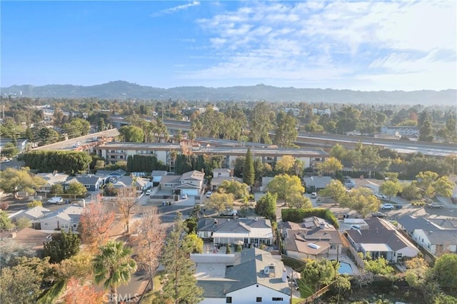 bird's eye view featuring a mountain view