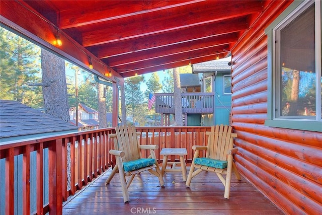 view of wooden deck