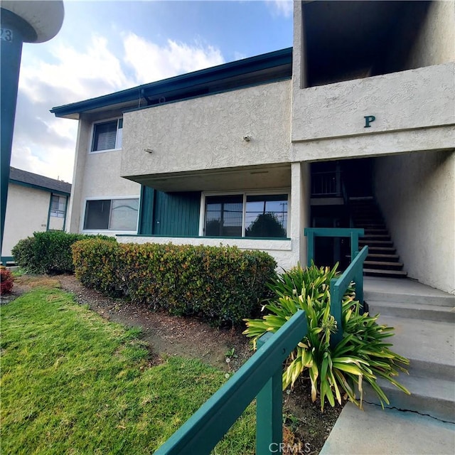 exterior space with a balcony