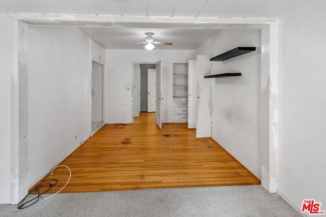 hall featuring light hardwood / wood-style flooring