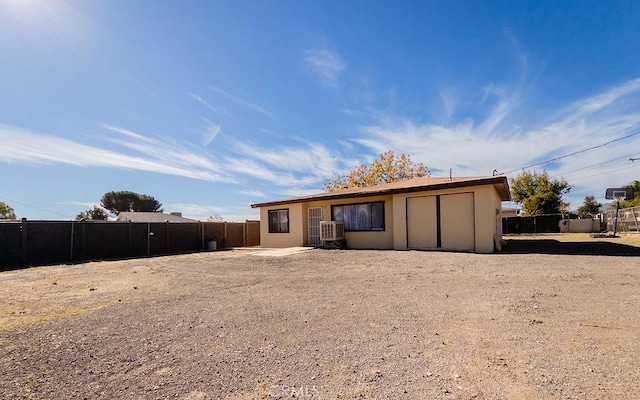 view of front of home with central AC