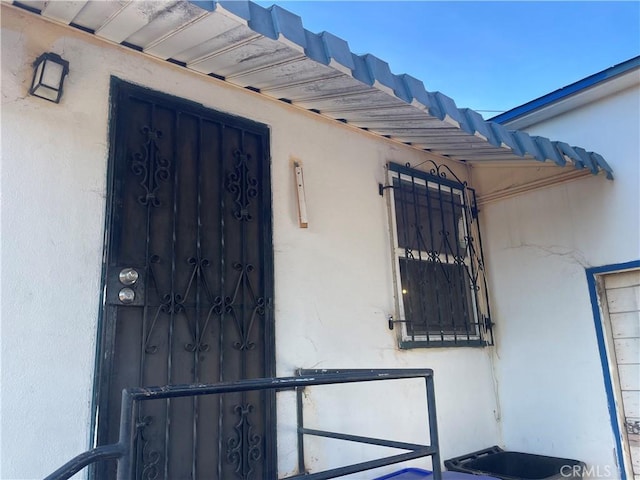 view of doorway to property