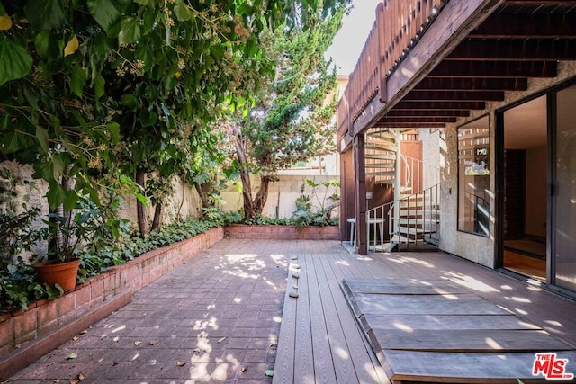 view of patio / terrace featuring a deck