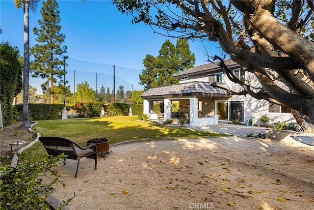 view of yard with a patio