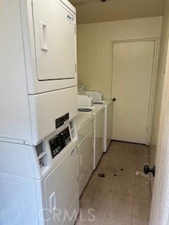 9834 Sepulveda Blvd Unit 109, North Hills, CA 91343 - shared laundry room featuring estacked washer and dryer