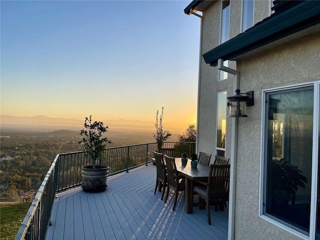 view of deck at dusk