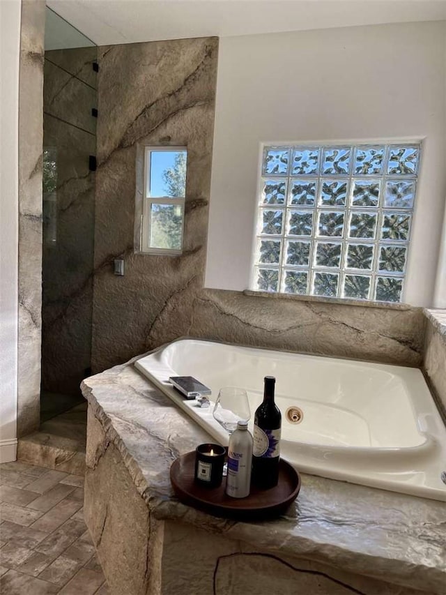 15223 Ledgewood Dr, Redding, CA 96001 - full bathroom with a whirlpool tub and walk in shower