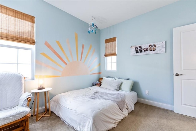 view of carpeted bedroom