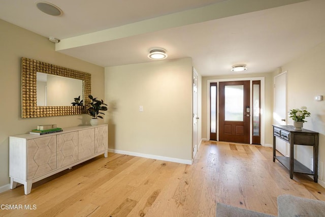 foyer entrance featuring light hardwood / wood-style floors