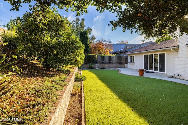 view of yard featuring a patio area