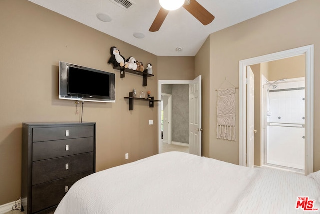 bedroom with ceiling fan