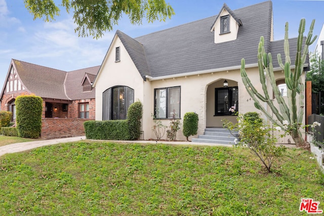 view of front of house with a front yard