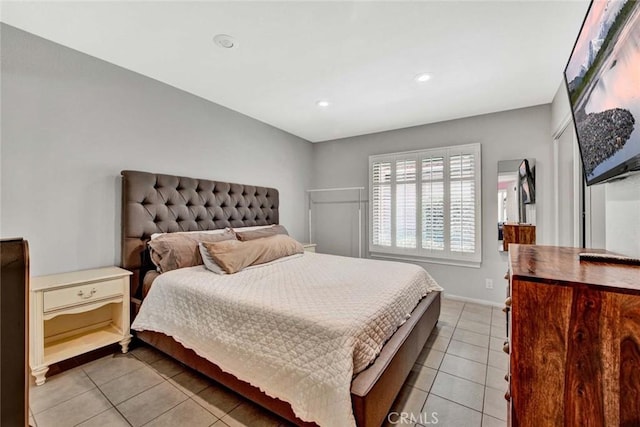 view of tiled bedroom