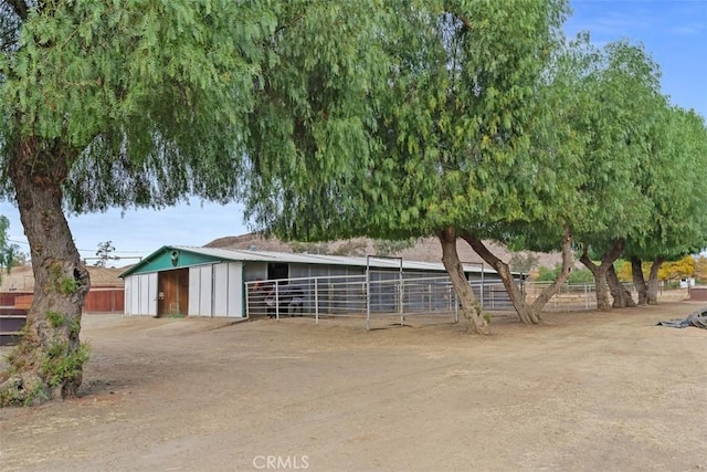 view of horse barn