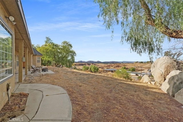 view of yard with a patio area