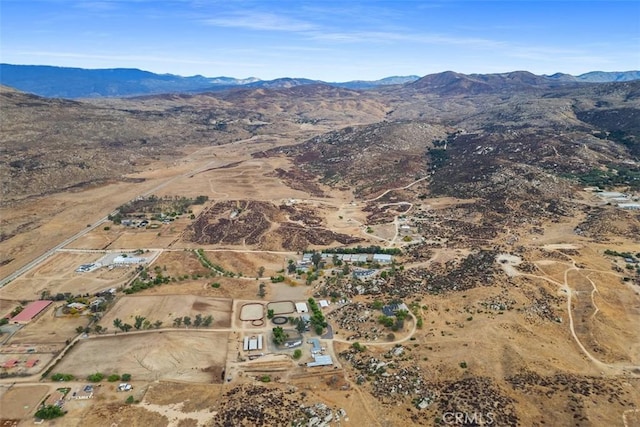 drone / aerial view with a mountain view