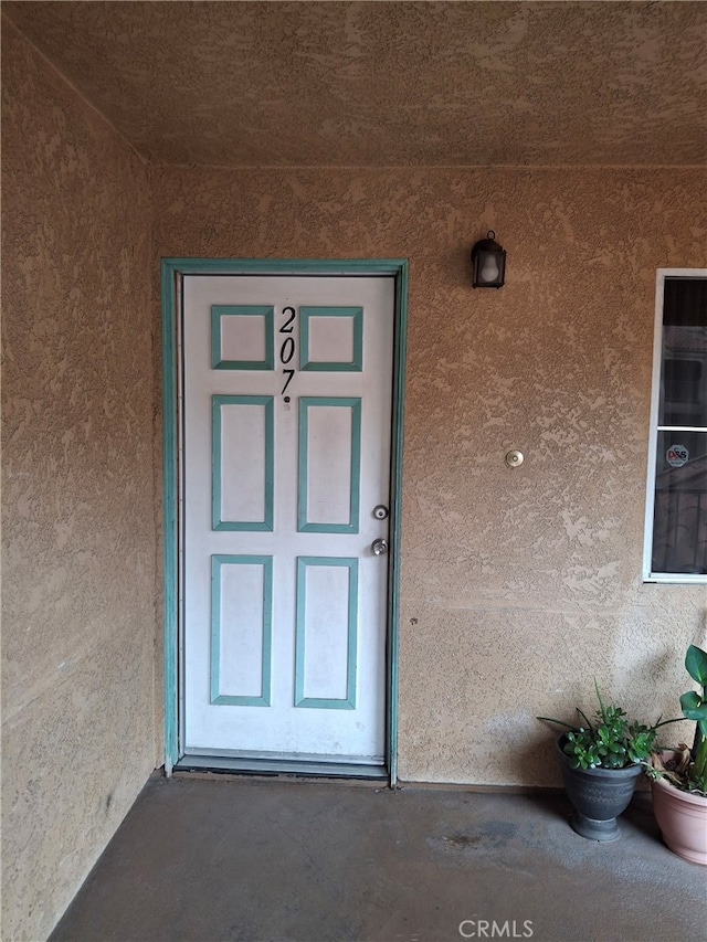 view of doorway to property