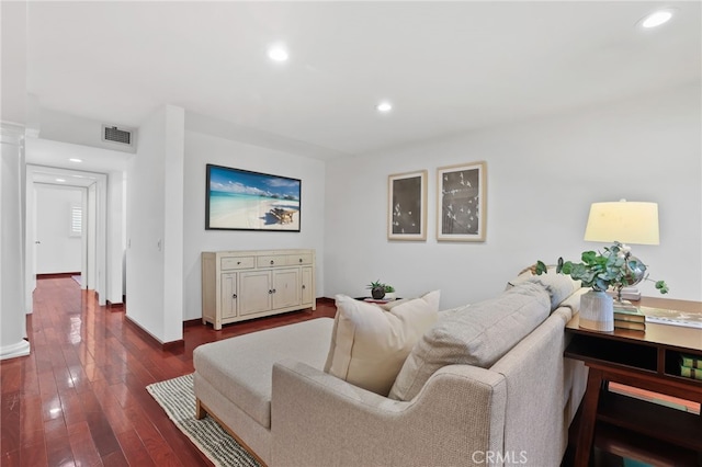 living room featuring hardwood / wood-style floors