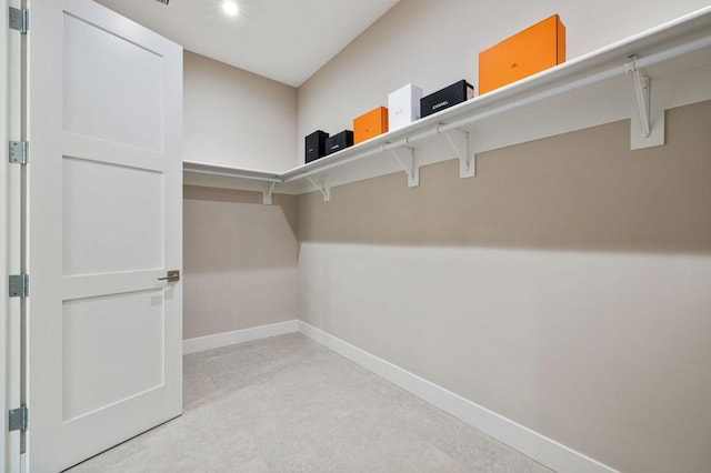 view of walk in closet