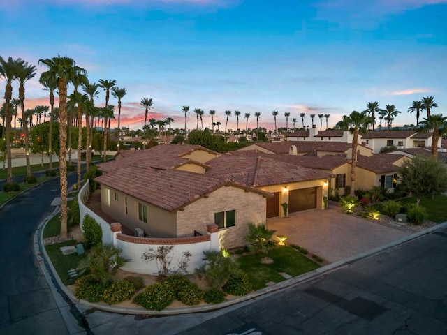 view of front of home featuring a garage