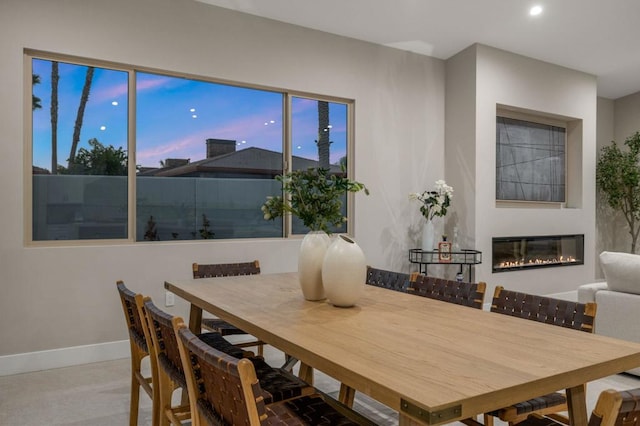 view of dining space