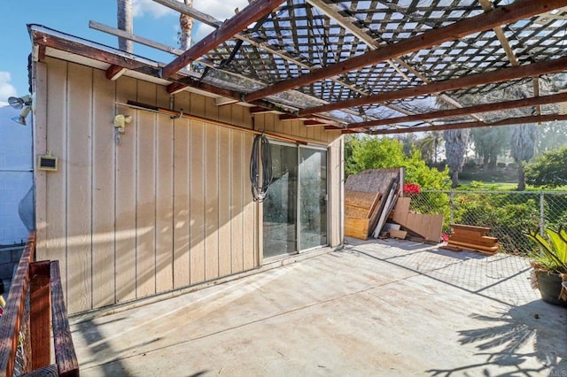 view of patio / terrace with a pergola