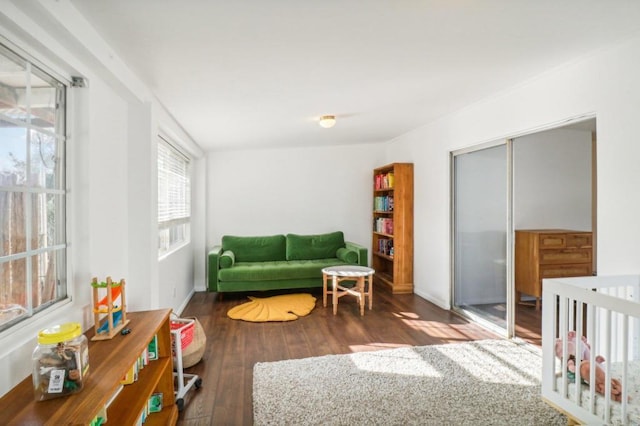 interior space featuring dark hardwood / wood-style floors