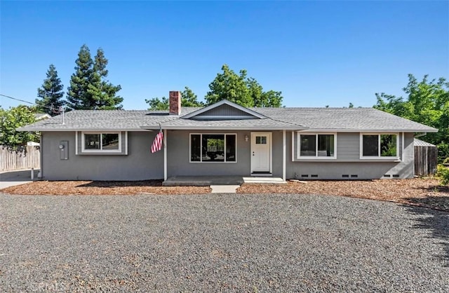 1954 Durham Dayton, Durham, CA 95938 - single story home with covered porch, a chimney, and a shingled roof