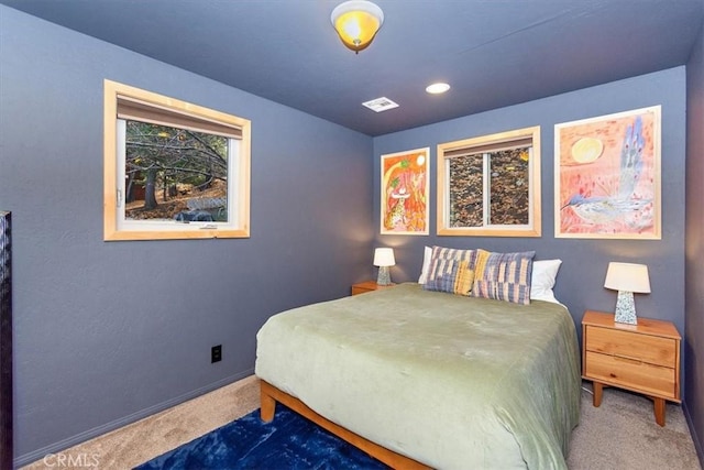 view of carpeted bedroom