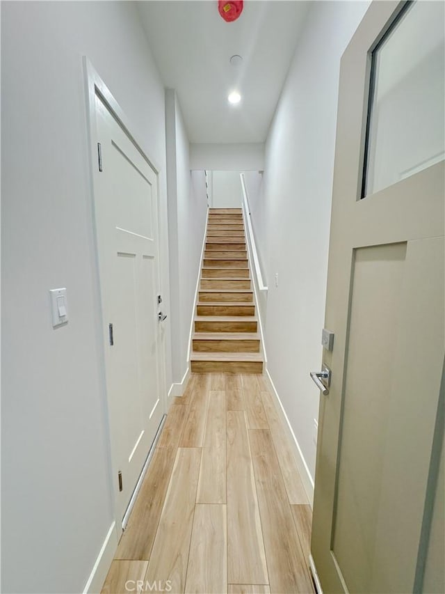 interior space with hardwood / wood-style flooring