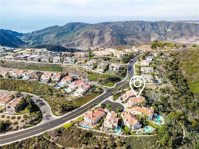 aerial view featuring a mountain view