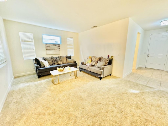 view of carpeted living room