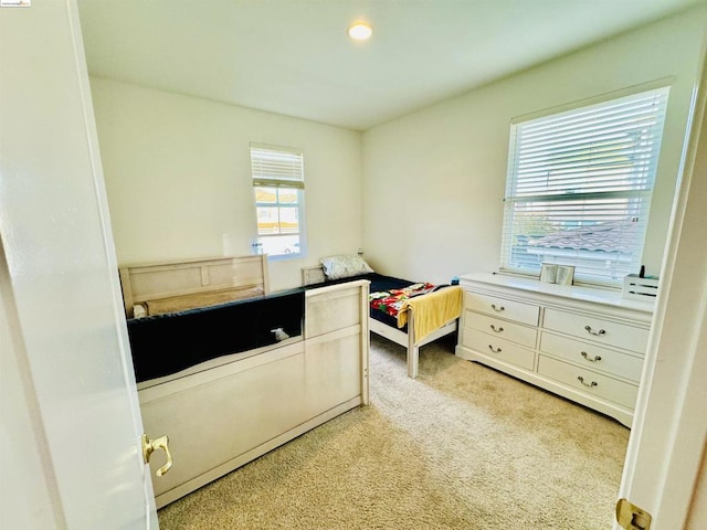 view of carpeted bedroom