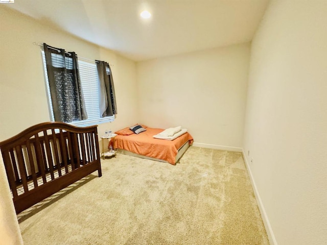 view of carpeted bedroom