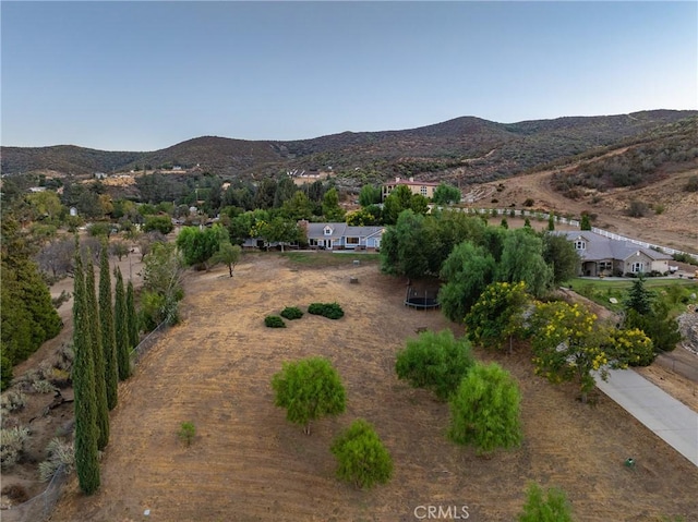 bird's eye view featuring a mountain view