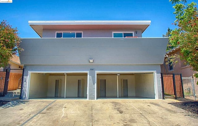 contemporary house with a garage