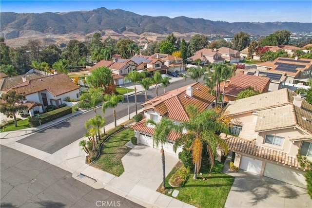 aerial view featuring a mountain view