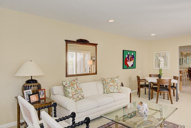 view of carpeted living room