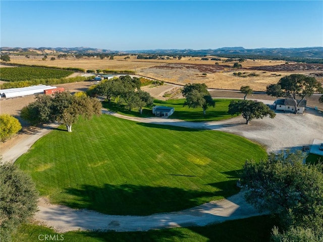 bird's eye view with a rural view