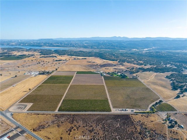 bird's eye view with a mountain view