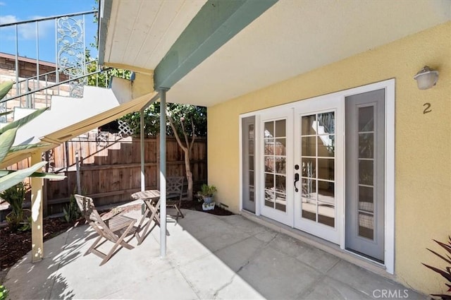 view of patio with french doors