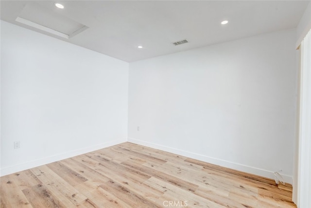 empty room featuring light hardwood / wood-style flooring