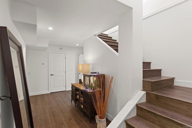 interior space featuring wood-type flooring