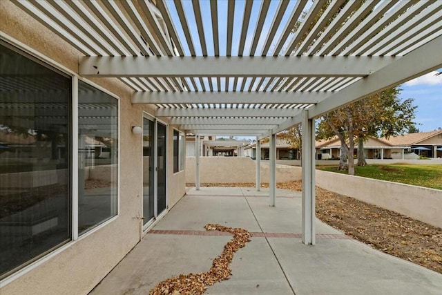 view of patio / terrace featuring a pergola